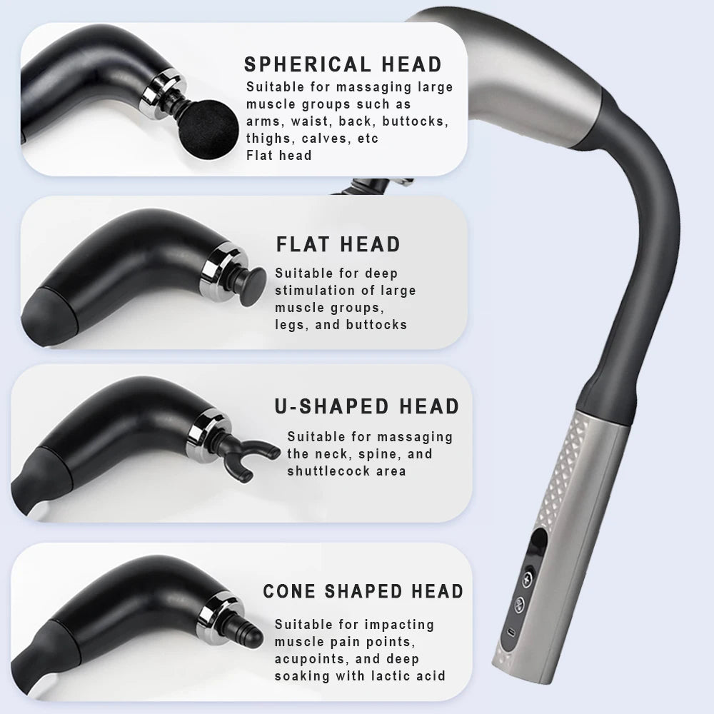 2026 New Smart Fascia Gun Electric Massager Massage Hammer Electric Fascia Gun Home Handheld Hammer Back Artifact Christmas Gift