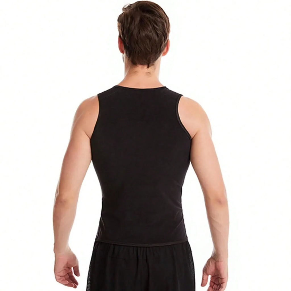 1PC Sauna Shirt for Men, Short Sleeve Sauna Sweat Body Shaper Men's Sauna Vest Gym Exercise Tank Top