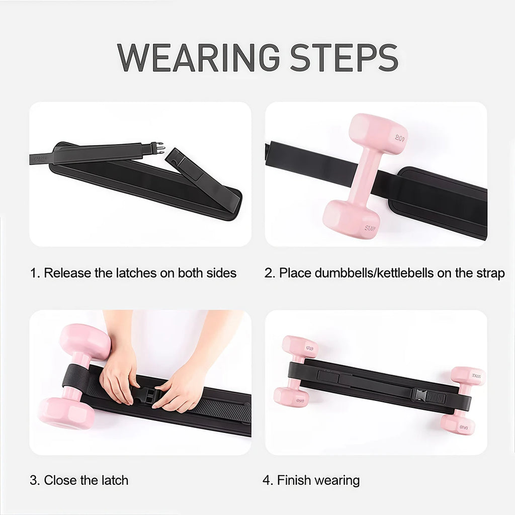 Weightlifting Hip Bridge Belt, Weight Training Plank Squats Assist Straps, Dumbbell Load Hip Protection Workout Assist Belt
