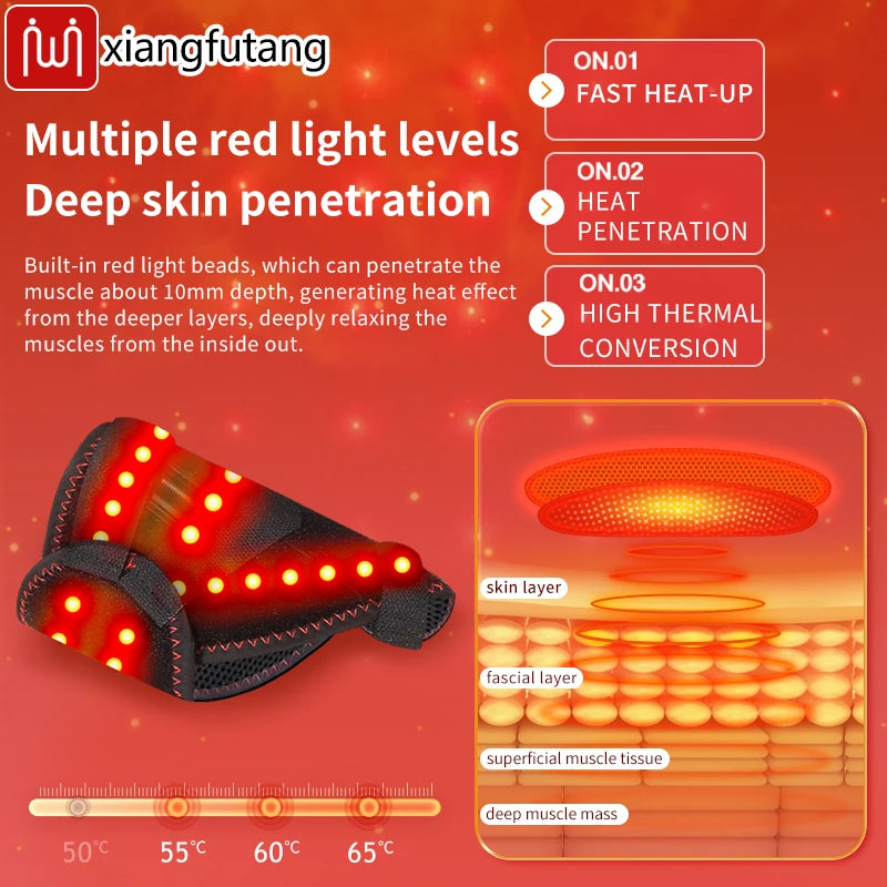 Electric Heated Foot Wrap - Dorsal Foot Massager Heated Pad - 3-Level Heat & Timer - Muscle Relax Joint Comfort Elderly Care