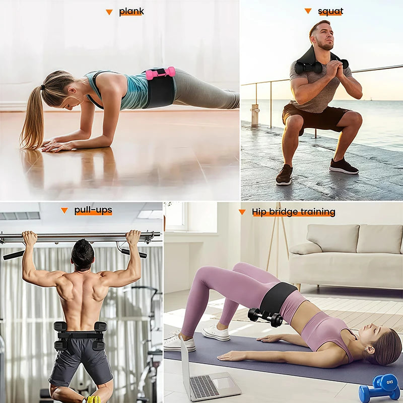 Weightlifting Hip Bridge Belt, Weight Training Plank Squats Assist Straps, Dumbbell Load Hip Protection Workout Assist Belt