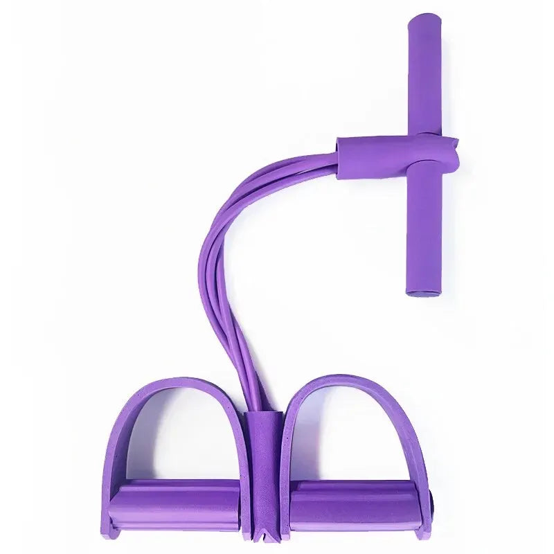 Four-Tube Pedal Tensioner Multi-functional Household Fitness Equipment Yoga Abdominal Strengthening Elastic Band Resistance Rope