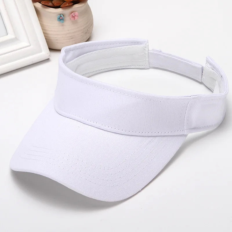 Sport Visor Hats Adjustable Empty Top Baseball Cap Sun Protection Ball Caps Golf Visor for Women and Men
