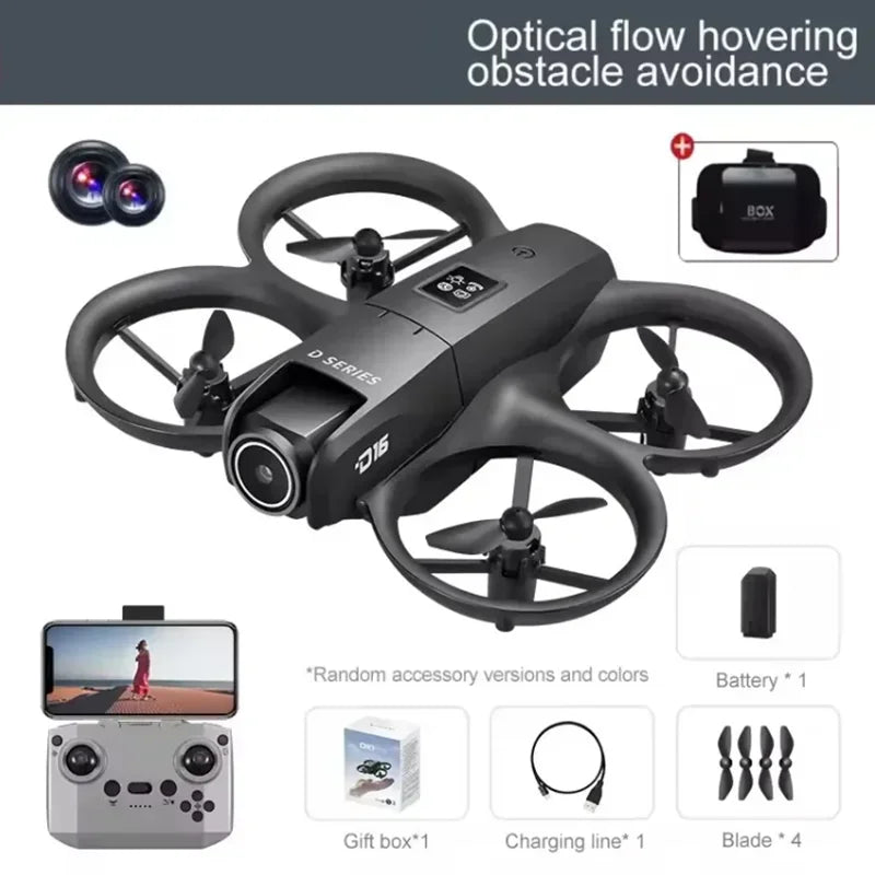 Lenovo Mini D16 Drone with 8K Dual Camera 180° Adjustable Optical Flow Obstacle Avoidance Remote-Controlled Quadcopter