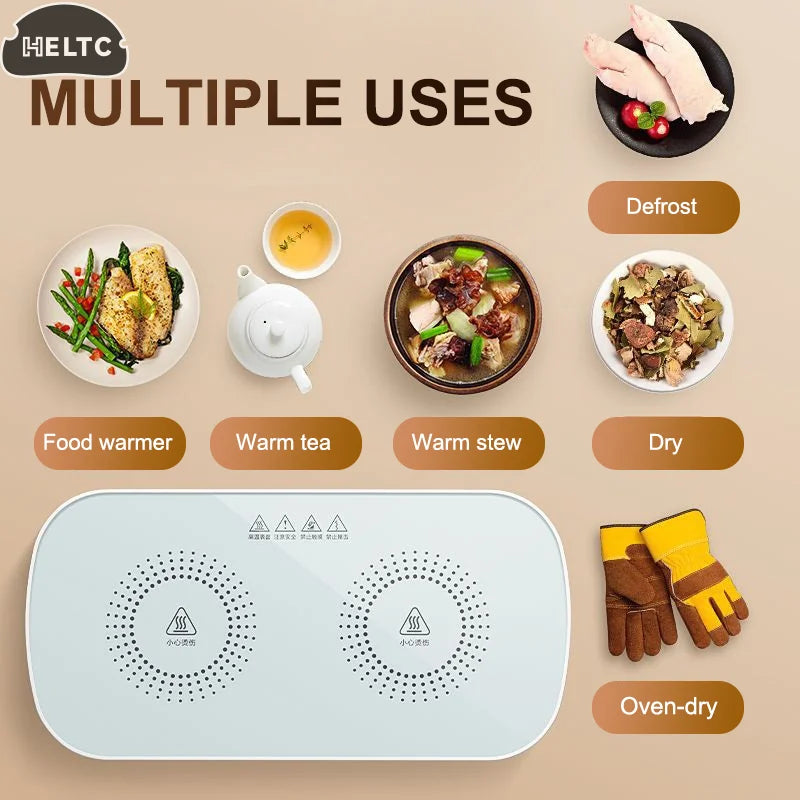 Multifunctional Electric Warming Tray Food Constant Temperature Warm Plate Fast Full Surface Heating Food Warm Dishes