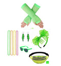 Women 1980s Dance Party Accessory Set Fanny Pack Necklace Headpiece Earrings Retro Costume Vintage Bold Festive Look