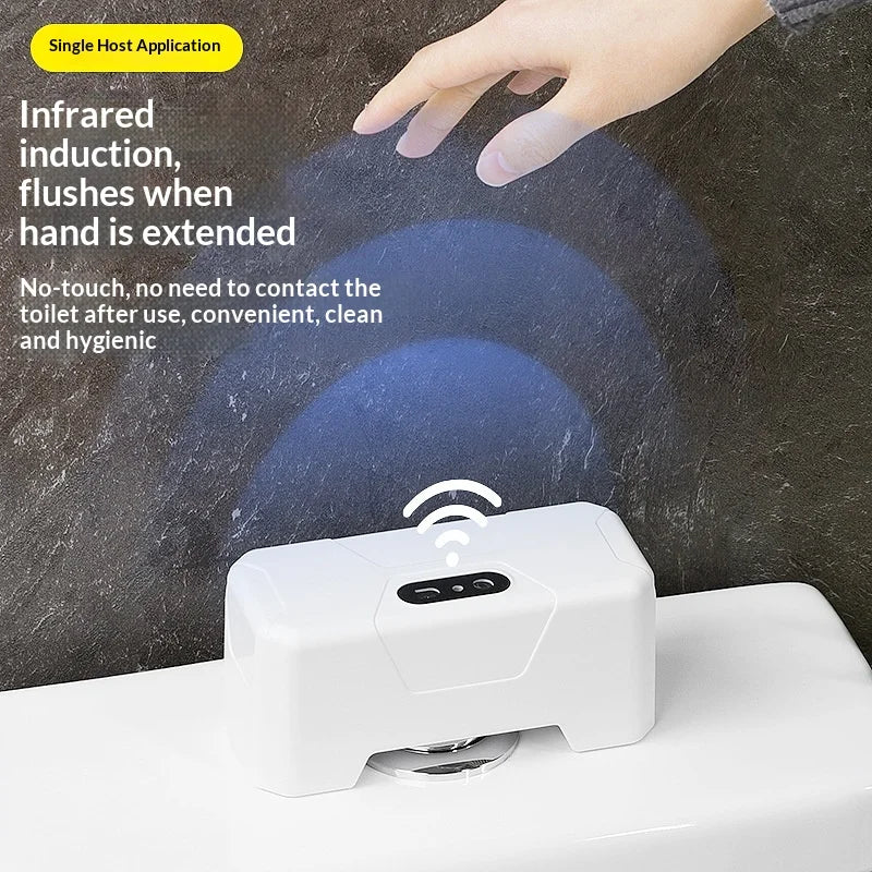 Automatic Toilet Flush Button  Smart Sensor Toilet Flusher Household Electric Push-button Toilet Infrared Sensor Fully Automatic