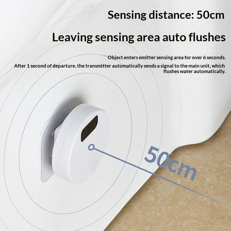 Automatic Toilet Flush Button  Smart Sensor Toilet Flusher Household Electric Push-button Toilet Infrared Sensor Fully Automatic