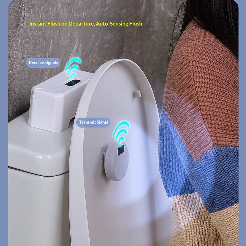 Automatic Toilet Flush Button  Smart Sensor Toilet Flusher Household Electric Push-button Toilet Infrared Sensor Fully Automatic