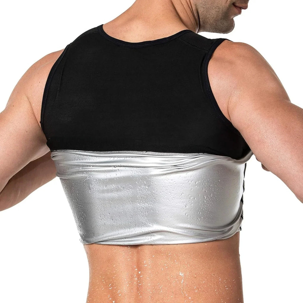 1PC Sauna Shirt for Men, Short Sleeve Sauna Sweat Body Shaper Men's Sauna Vest Gym Exercise Tank Top