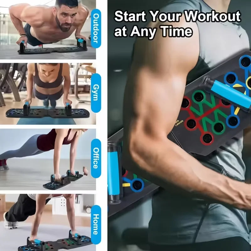 Prone board set, foldable prone board, portable multi-functional prone board, home and gym equipment, chest muscle trainer