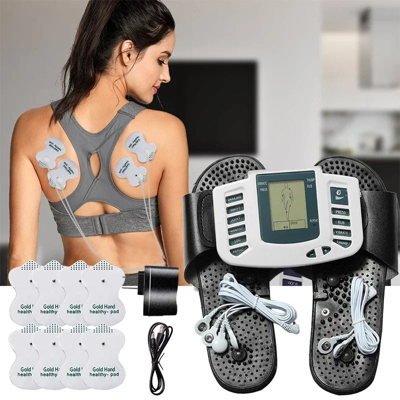 TENS Pulse Body Massager Dual Channel Low-frequency Acupuncture Moxibustion Unit EMS Muscle Stimulator Pain Relief Health Care