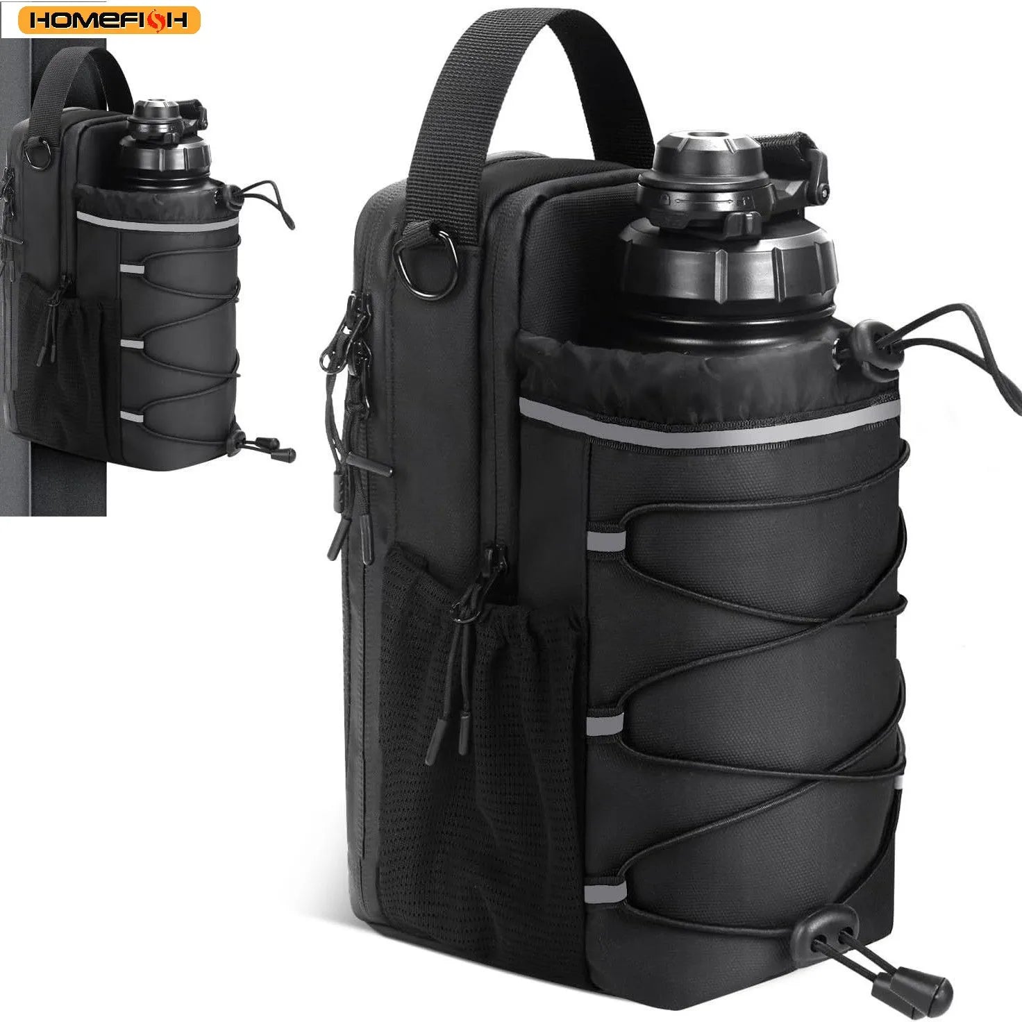 Homefish Magnetic Gym Bag for Sling Bottle with Magnetic Attachment | Water Bottle Holder, Gym Pouch, Crossbody Bag for T