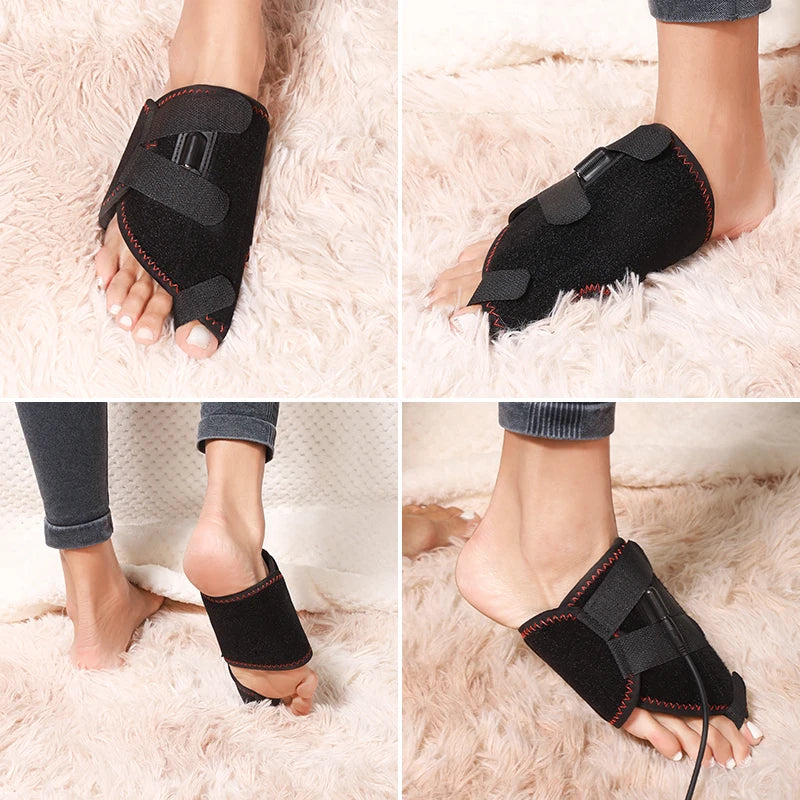 Electric Heated Foot Wrap - Dorsal Foot Massager Heated Pad - 3-Level Heat & Timer - Muscle Relax Joint Comfort Elderly Care