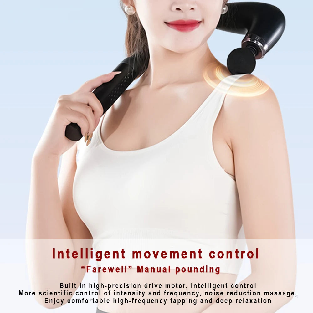 2026 New Smart Fascia Gun Electric Massager Massage Hammer Electric Fascia Gun Home Handheld Hammer Back Artifact Christmas Gift