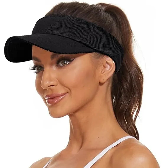 Sport Visor Hats Adjustable Empty Top Baseball Cap Sun Protection Ball Caps Golf Visor for Women and Men