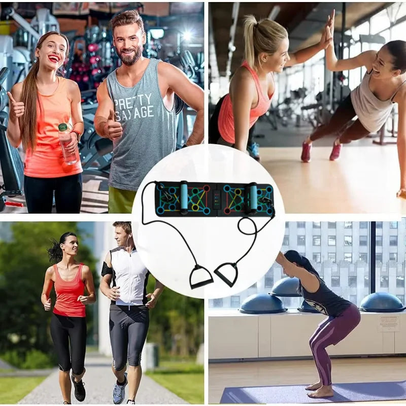 Prone board set, foldable prone board, portable multi-functional prone board, home and gym equipment, chest muscle trainer