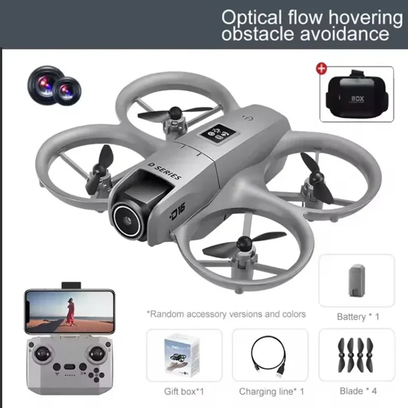 Lenovo Mini D16 Drone with 8K Dual Camera 180° Adjustable Optical Flow Obstacle Avoidance Remote-Controlled Quadcopter