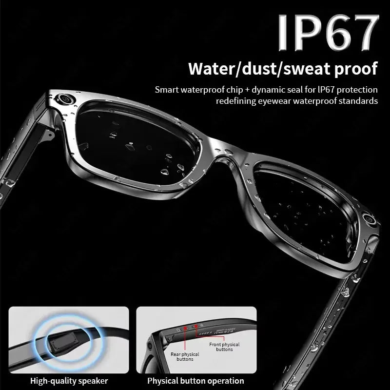 2026 smart glasses bluetooth camera Recording Videos AI Photo Recognition Answer 100+ Languages Translation Music Play Men Women