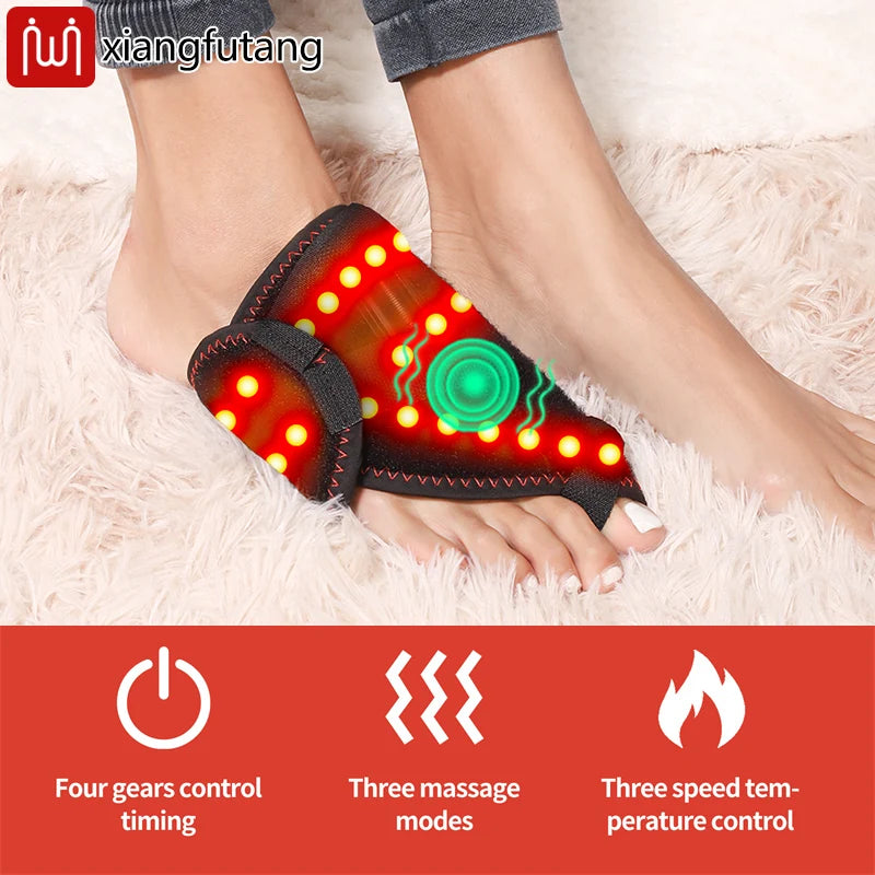 Electric Heated Foot Wrap - Dorsal Foot Massager Heated Pad - 3-Level Heat & Timer - Muscle Relax Joint Comfort Elderly Care