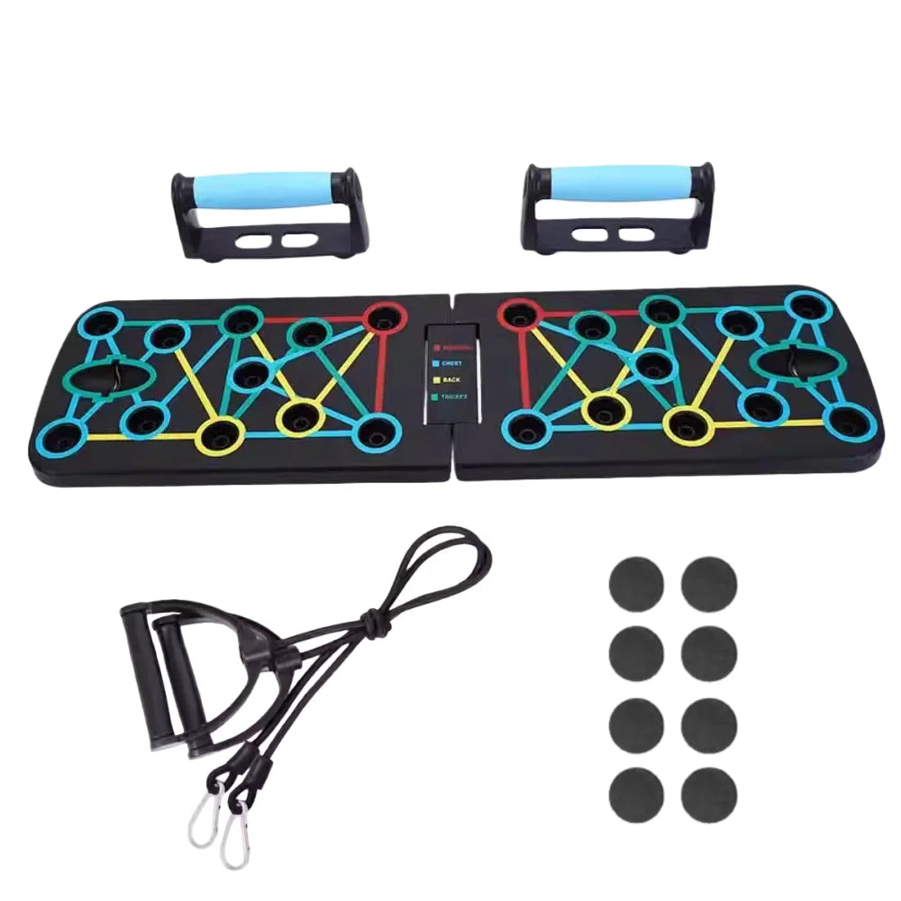 Prone board set, foldable prone board, portable multi-functional prone board, home and gym equipment, chest muscle trainer