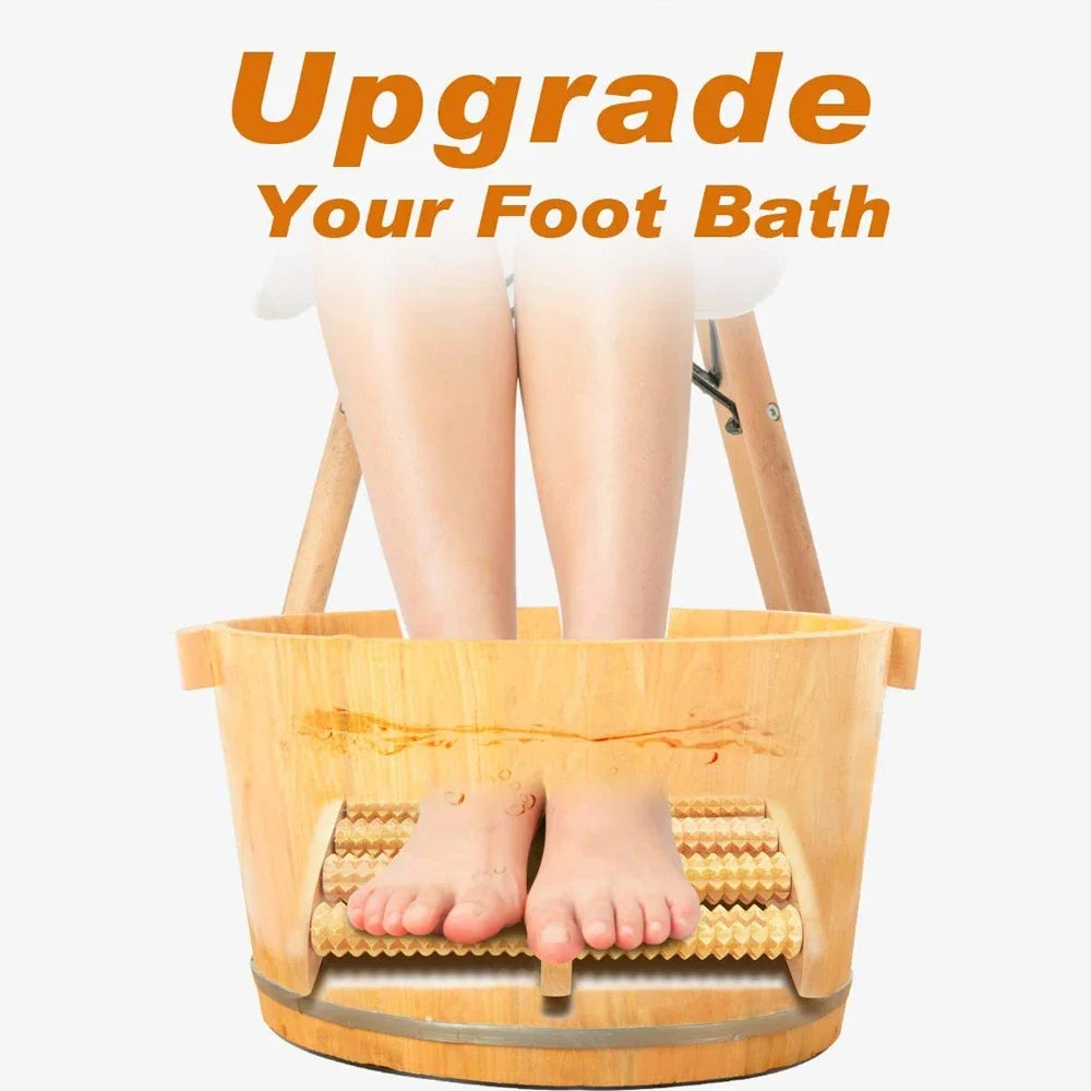 Wooden Foot Massage Roller Relieves Fatigue, Foot Pain and Plantar Fasciitis, Plantar Muscle Relaxation Tool, Releases Lymph