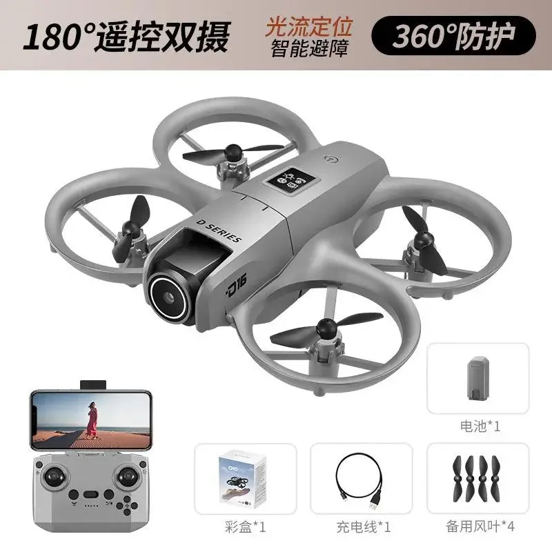 Lenovo Mini D16 Drone with 8K Dual Camera 180° Adjustable Optical Flow Obstacle Avoidance Remote-Controlled Quadcopter