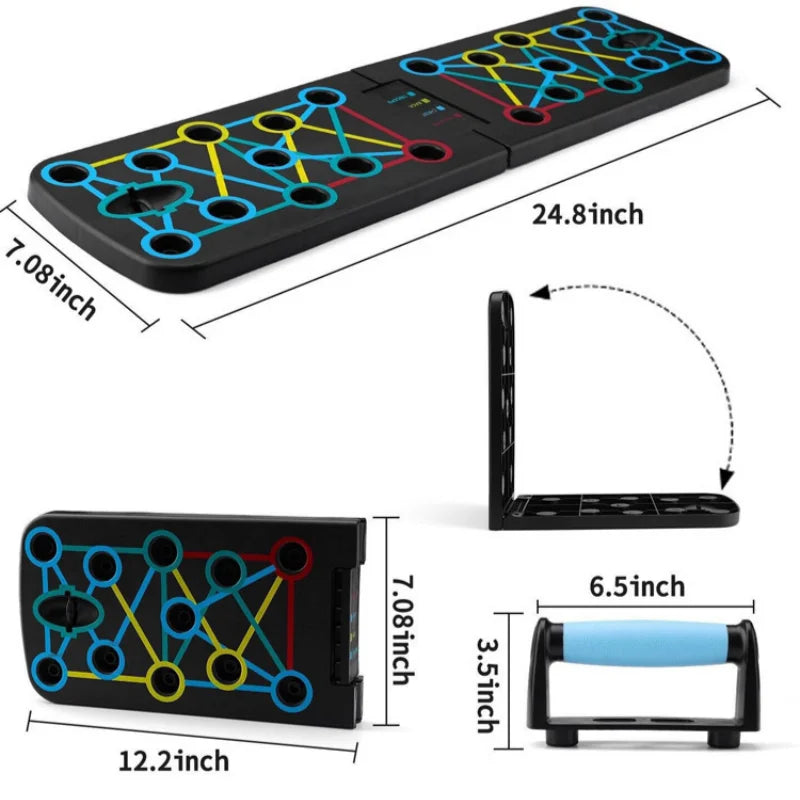 Prone board set, foldable prone board, portable multi-functional prone board, home and gym equipment, chest muscle trainer