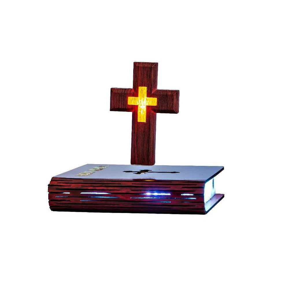 Magnetic Levitation LED Night Light Rotating Suspension Creativity Floating Atmosphere Desk Lamp for Indoor Table Decor