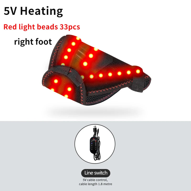 Electric Heated Foot Wrap - Dorsal Foot Massager Heated Pad - 3-Level Heat & Timer - Muscle Relax Joint Comfort Elderly Care