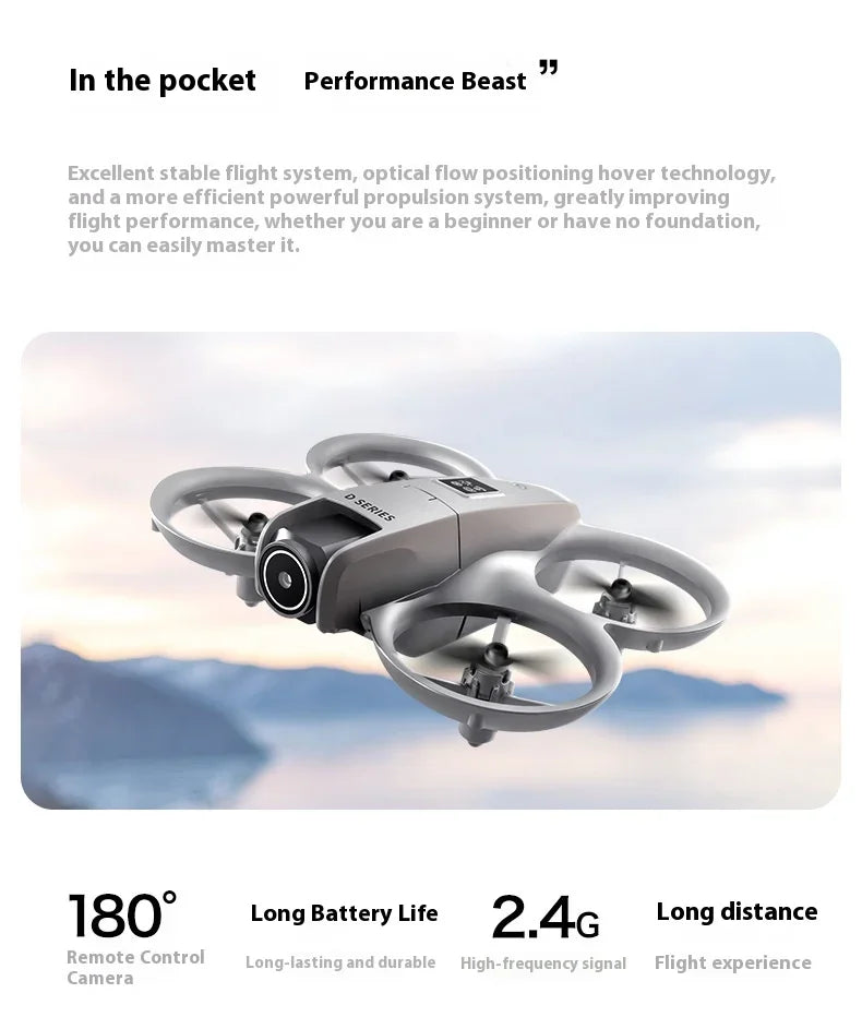 Lenovo Mini D16 Drone with 8K Dual Camera 180° Adjustable Optical Flow Obstacle Avoidance Remote-Controlled Quadcopter