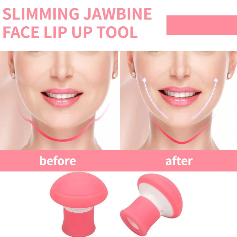 Fast Thin Face Silicone Gel Mouth Jaw Exerciser Slimming Face Lift Tool Chin V-Shape Face Lifting Anti-Wrinkle Removal Blow Breath
