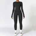 Yoga Sets Women Gym Clothing Fitness Long Sleeve Crop Tops + High Waist Leggings 2PCS Set Workout Sportswear Female Sports Suits