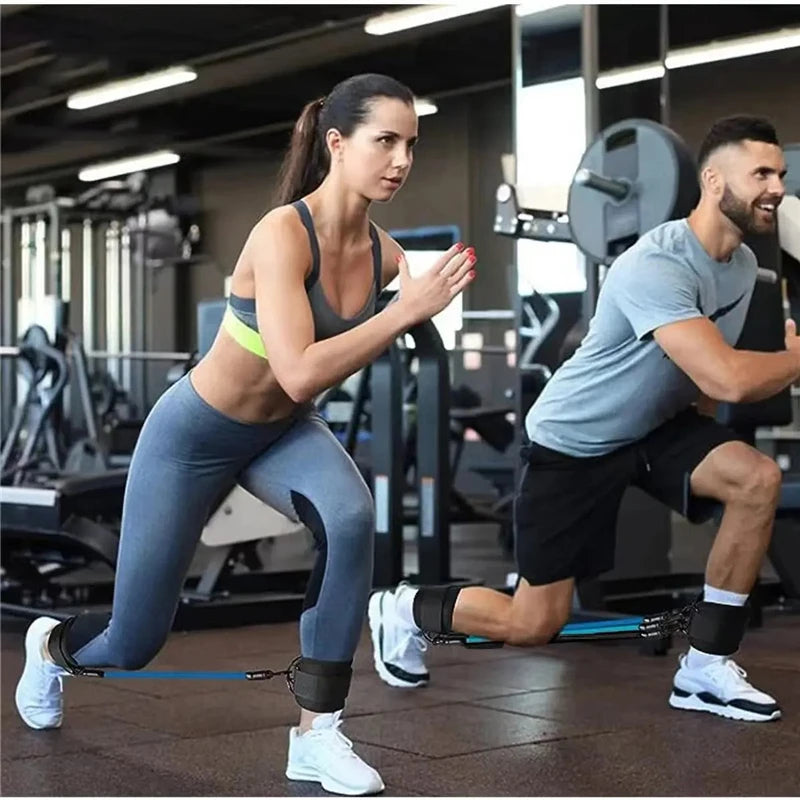 Resistance Band Set Workout Exercise Equipment Ankle Straps Fitness Yoga Elastic Fitness Bands for Home Gym Men and Women Sports