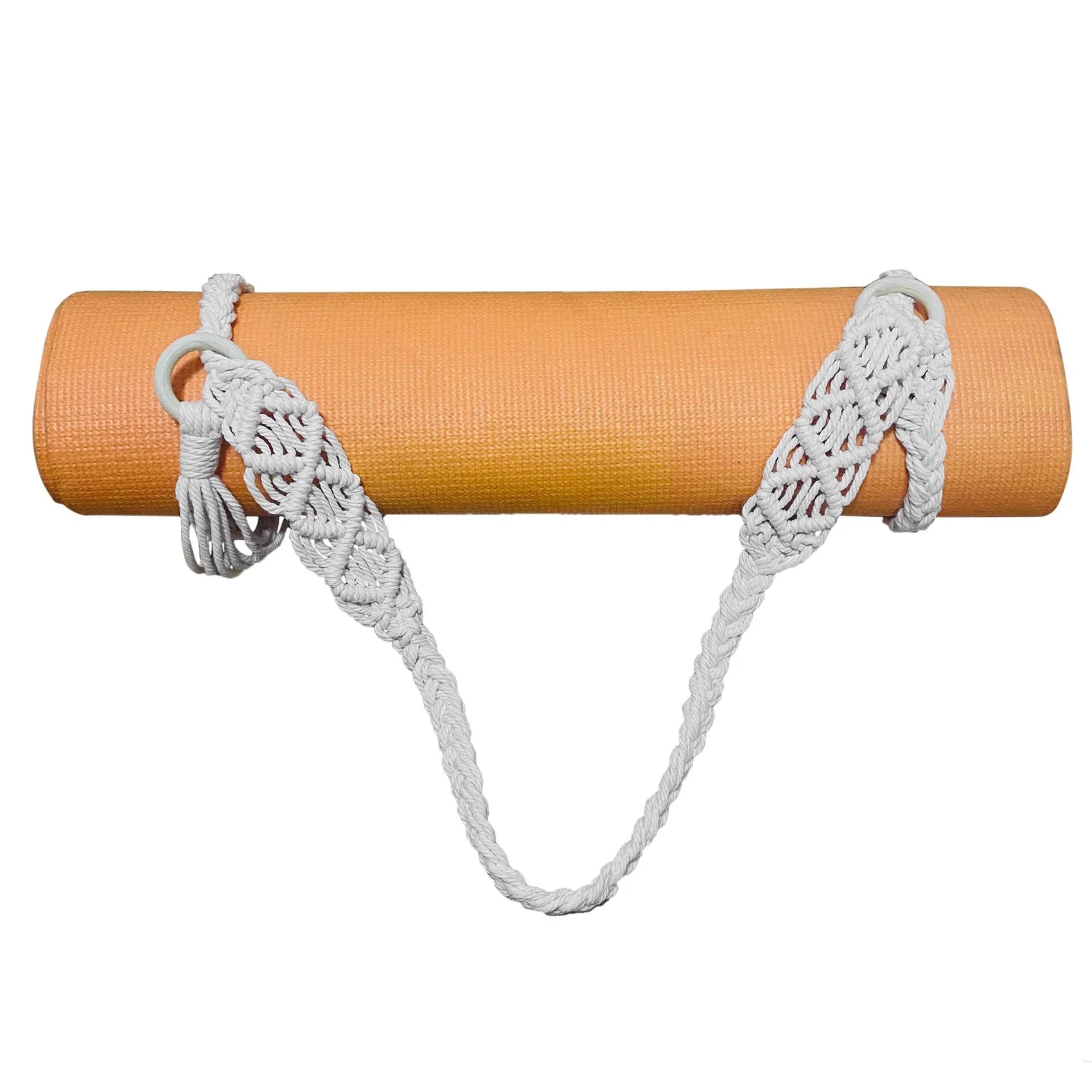 A79E-Yoga Mat Carry Strap Handmade Boho Crochet Macrame Adjustable Shoulder Strap for Yoga Mat Pilates Exercise Fitness