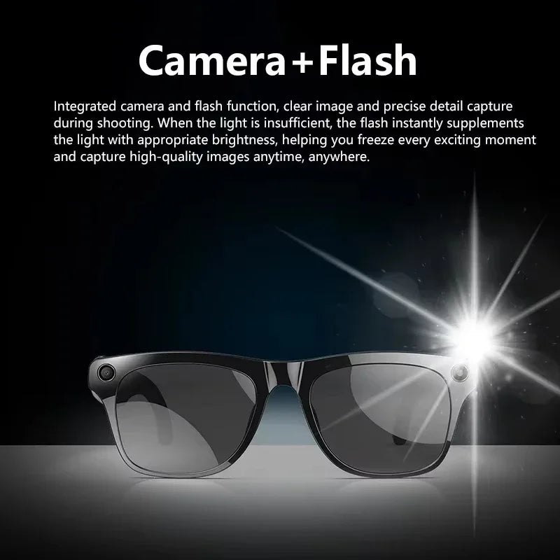 Lenovo 2026 8K HD AI Smart Glasses Bluetooth Call 1200MP Camera ChatGPT Voice Assistant Music Player Translate Smart Sunglasses