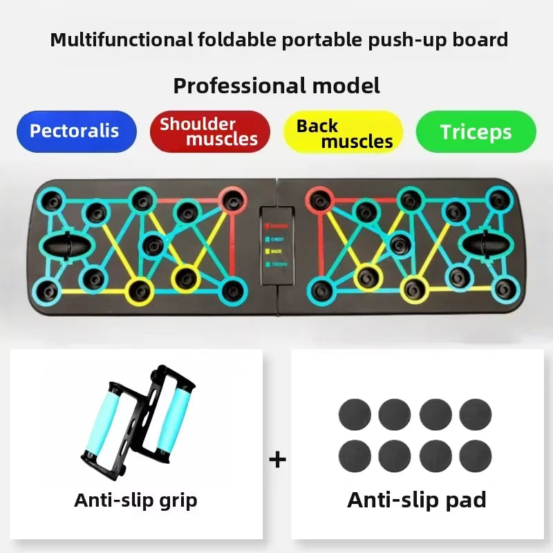 Prone board set, foldable prone board, portable multi-functional prone board, home and gym equipment, chest muscle trainer