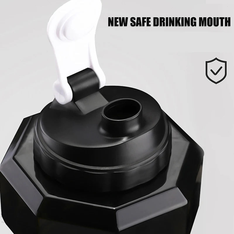 2.2L Dumbbell Shaped Kettle Sport Water Bottle Fitness Cycling Water Bottle Creative Summer Water Drinks Bottle